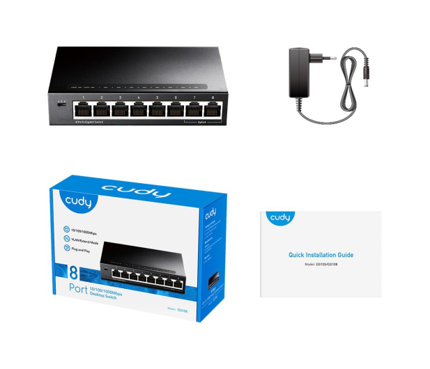 Cudy 8p GS108 (8x10/100/1000Mbit) - 1110360 - zdjęcie 5